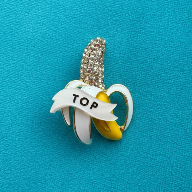 TOP BANANA! Diamanté pin